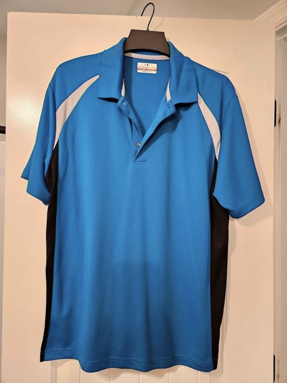 Grand Slam Airflow Performance Polo Shirt Men's Blue & Gray Polo XL